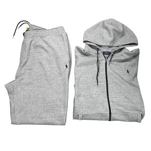Polo Ralph Lauren Mens Big & Tall Tracksuit Gray Hoodie Sweatpants Set 3XB 3TG